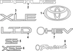Genuine Toyota Hatch Emblem 75431-47050. Fixed Price $56.12.