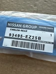 Genuine Nissan "sl 4X4" Nameplate 2018-2021 Titan P/n: 93495-EZ25B. Fixed Price $69.99.