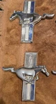 1964.5 1966 Ford Mustang "tri-bar" Pony Fender Emblems. Fixed Price $50.00.
