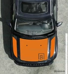 Orange Bonnet Decals For Land Rover L319 Discovery 4, LR3, LR4. Matt Hood Kit. Fixed Price $235.94.