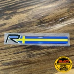 High Quality 92MM Design Volvo Swedish Flag Replacement Grille Badge 30695855. Fixed Price $15.00.
