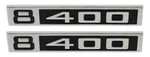 Front Fender Side Emblems "8-400" With Fasteners Pair 1969-1972 Chevy Gmc Truck. Fixed Price $54.99.