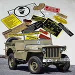 Kaiser Willys CJ5 Underbonnet Car Restoration Warning Stickers Emblem. Fixed Price $44.00.