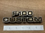 1977-79 Ford Truck F100 Custom Emblem Badge Oem 702-BWC W/ Pins. Fixed Price $9.95.