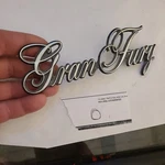 1975 76 77 Plymouth Grand Fury Metal Stick On Fender Emblem 4175397. Fixed Price $19.99.