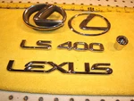 Lexus 1995 LS400 Sedan Rear Deck Lid /hood Chrome Plastic Oem Emblems,not Gold. Fixed Price $114.79.