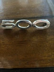 1968 Ford Fairlane '500' Script Emblem Rear Quarter Panel C80B-5429-OC-96-A. Fixed Price $27.00.