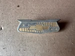 1955 Chevrolet Chevy Gold Colored Emblem PT-4648485 Gm. Fixed Price $25.00.