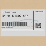 Original Bmw 51115B5C4F7 Holder Lettering. Fixed Price $77.61.