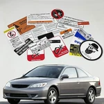Honda Civic Ex ES7 2000-2005 Restoration Warning Caution Engine Stickers Labels. Fixed Price $40.00.