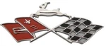 1961 Chevy Ss Impala Dash Console Speaker Flag Trim Emblem. Fixed Price $49.95.