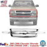 Grille Assembly Mesh Insert All Chrome For 2003-2006 Chevy Silverado 1500-3500. Fixed Price $174.50.