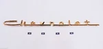 1957 Chevy Bel Air 6 Cylinder Gold Hood Script Emblem. Fixed Price $124.95.