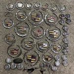 Huge Mixed Cadillac Buick Mustang Emblems Set. Fixed Price $130.00.