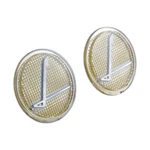 Roof Quarter Emblem Gold Background Made Usa 1956 Lincoln BY-6050270-A. Fixed Price $154.95.