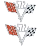 Oer Custom 572 Crossed Flag Front Fender Emblem Set For Chevy Car And Trucks. Fixed Price $99.98.