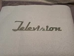 Vintage Metal Television Badge Emblem Sign Mcm 9". Fixed Price $19.99.