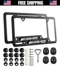 Mercedes Amg License Plate Frame (carbon Fiber) - 2 Pc Set W/ Hardware. Fixed Price $29.99.