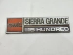 1973 - 1974 Gmc 327907 Sierra Grande 15 Hundred Fender Badge Emblem Oem. Fixed Price $26.99.