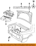 Chrysler Oem 93-95 Acclaim Trunk Lid Exterior Trim-medallion 4576572. Fixed Price $41.28.