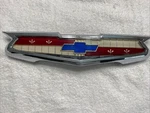1955 Chevrolet Chrome Red White Trunk Retainer Emblem Bowtie Logo. Fixed Price $149.40.