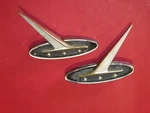 1963 Ford Falcon Fender Emblems Pair Original Vintage C3DB-16189-A. Fixed Price $75.00.
