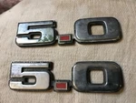1987-1993 Ford Mustang Rear Badge E9EB-5842550-BA ? Fender 5.0 Emblems. Fixed Price $22.50.