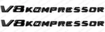 Gloss Black Side Emblem Badge Logo Letters For Mercedes-benz V8 Kompressor Amg. Fixed Price $129.99.