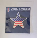 Wincraft Adhesive Acrylic Metallic Auto Emblem Usa Flag Made Star. Fixed Price $8.50.