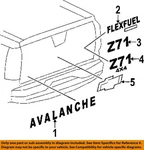 Gm Oem 07-13 Avalanche Front Door Exterior Trim-nameplate 15930828. Fixed Price $135.66.