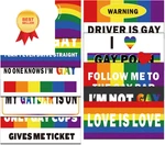 10 Pcs Magnetic Bumper Decals Funny Stickers Rainbow Small,. Fixed Price $18.98.