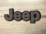 Jeep Renegade 15-23 Brown & Tan Houndstooth Rear Tailgate Emblem Badge Oem. Fixed Price $85.00.