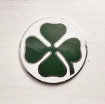 Alfa Romeo Green Quadrifoglio Verde 70MM Badge Emblem Stainless Enamel Nos. Fixed Price $28.00.