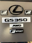 Gloss Black Emblem Trunk Badge Logo Sport Fits 2013 To 2019 Lexus GS350 Awd. Fixed Price $59.99.