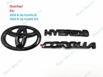 Overlay Gloss Black Rear Toyota Logo Corolla Hybrid Emblem Fit 2020+. Fixed Price $59.80.