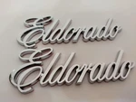 2PC Cadillac Eldorado Script Emblem Badge 20288593 Chrome. Fixed Price $56.99.