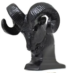 Hood Ornament Rams Head Matte Black Power Coated For Flat Pull 3.5"GG#48050. Fixed Price $90.22.