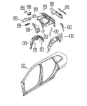 Genuine Mopar Door Striker Reinforcement Left 68340145AA. Fixed Price $12.45.