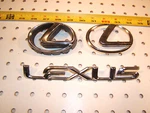 Lexus GS300 1995 Chrome Plated Front Hood/ Rear Plastic Oem Emblems, Not Gold. Fixed Price $59.00.