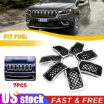 For 2019 2020 2021 2022 Jeep Cherokee 7PCS Chrome&black Bumper Grille Mesh. Fixed Price $55.09.