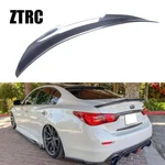 Carbon Fiber Trunk Wing Spoiler For Infiniti Q50S 2013-2024. Fixed Price $169.00.