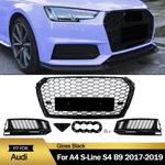 Gloss Black Front Fog Light Grille Honeycomb For Audi A4 S-line S4 2017-19. Fixed Price $198.54.