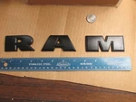 2025-2026 Dodge Truck Matte Black Ram Emblem. Fixed Price $12.00.