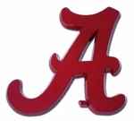 University Of Alabama Chrome Auto Emblem (crimson ) - Approximately 3". Fixed Price $15.99.