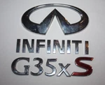 2007 2008 Infiniti Rear Trunk Deck Lid Emblem Set Complete Logo. Fixed Price $34.99.