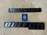 MK1 Golf Gti Tintop Cabriolet Rear Badge Set New Oem 171853687K & 171853685A. Fixed Price $88.48.