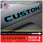 Custom Jeep Wrangler Gladiator Hood Decal Sticker Rubicon Font, Personalized. Fixed Price $44.99.