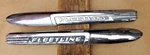 1947 1948 Chevy Fleetline Hood Side Name Plates Original Gm Pair Emblems Blc. Fixed Price $225.00.