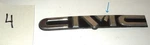 88 89 90 91 Oem Honda 1PC "civic" Badge Rear Emblem Back Nameplate Ef 4. Fixed Price $17.00.