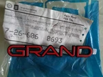 Nos 1992-1995 Pontiac "grand" Am Front Door Emblem Red Oem Gm 22571487 New. Fixed Price $14.99.